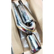 Exhaust MUGEN Twin Loop SFlow Stainless Steel Ekzos (100% Guarranty Thick Material & Quality)