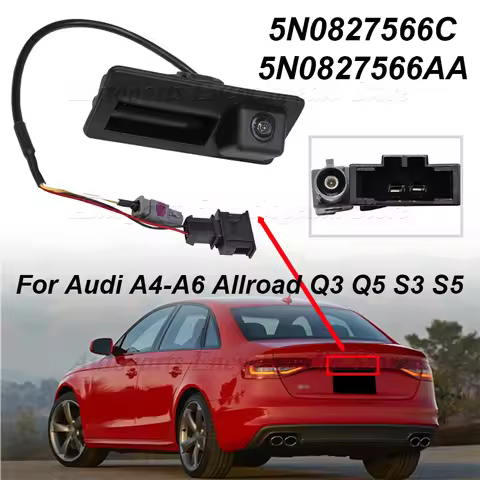 Rear View Trunk Release Handle Backup Camera 5N0827566C For Audi A4 A5 A6 Allroad Q3 Q5 S3 S5 5N0827