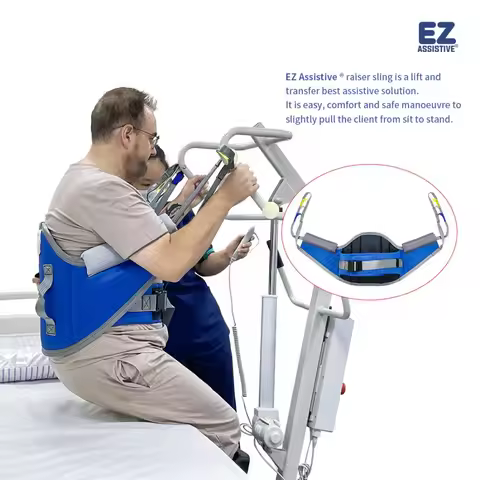 EZ Assistive Sit to Stand Lift Patient Aid Padded Lift Sling, Standing Aisst Hoist Sling with Back S