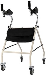 Walkers for seniors Walking Frame, Four Wheel Walker with Armrest Support Pad, Easy to Manoeuvre &amp; Height Adjustable Limited Mobility Aid, Comfortable Hand Grips, Folds Flat for Storage,Space Saver ro