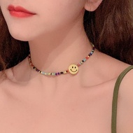 Smiley Face Necklace (1 Smiley charm, Pearl Beads)