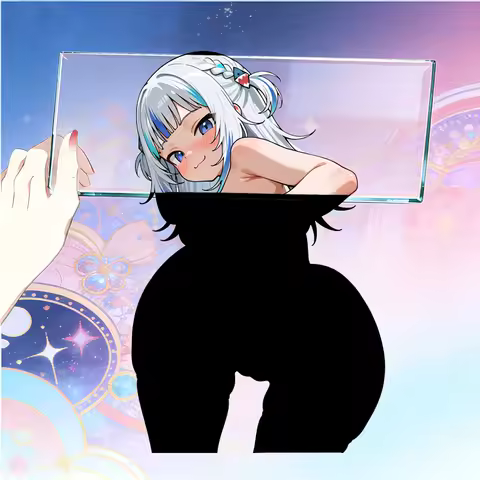 EARLFAMILY Hololive Gawr Gura Car Stickers Anime Loli Ass Trunk Vinyl Refrigerators Campervan DIY JD
