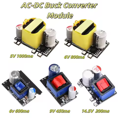 AC-DC Switching Power Supply Module Buck Regulator 14.5V 200ma 9V 450ma 6V 600ma 5V 1000ma 6V 800ma 