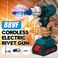 2.4~5.0mm 88VF Brushess Electric Rivet Gun Cordless Rivet Nut Gun Drill Insert Automatic Riveting Tool