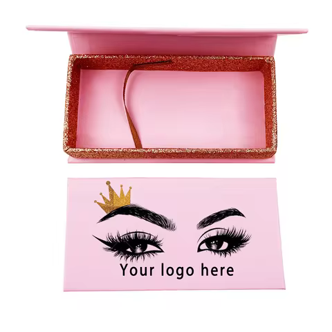 Eyelash Magnetic Boxes Design 3d Faux Mink Natural Lashes Package In Bulk Full Strip Eyelashes Case 
