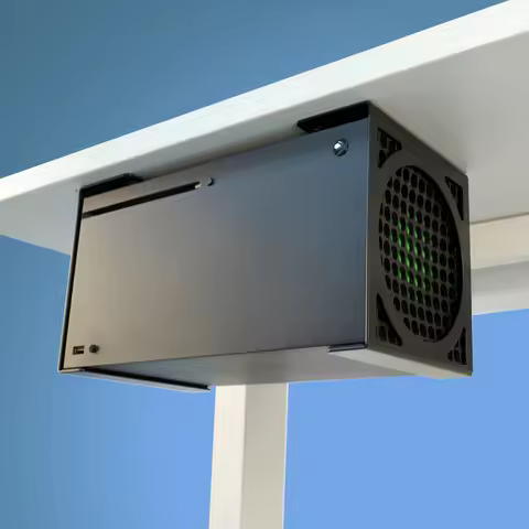 Monzlteck Under Desk Holder for Xbox Series X,Stealth Mount Bracket for XSX,Gaming All metal Console