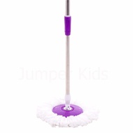 MAI_ไม้กวาด umper modern Spin Mop ไม้ถูพื้น พร้อมผ้าไมโครไฟเบอร์ JMS (สีม่วง)   ไม้กวาดบ้าน  ไม้กวาดฝุ่น