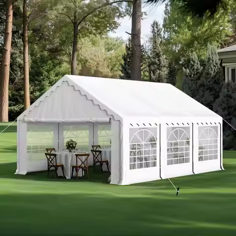 16x20FT Party Tent Heavy Duty, Large Wedding Event Shelters with 3 Carry Bags amp Removable Sidewall