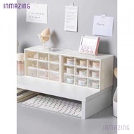 Inmazing 9-Slot Desk Craft Stationery Watch Jewel Organizer Storage Grid Box White