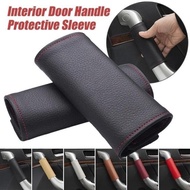 2 PCS Car Door Inner Handle PU Leather Cover Door Handle Leather Protective Case Car Styling Interior Auto Accessories