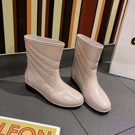 NEW PLAIN CLASSIC DESIGN FLOOD RAIN BOOTS BOTA FOR WOMENS