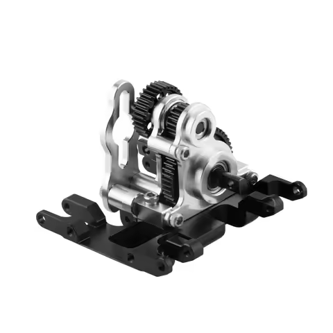 Ultralight NOD-24 Transmission 2.68:1 Ratio, Low CG Aluminum Gearbox with Delrin Skid Plate for 1/24