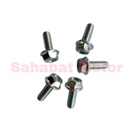 Baut cover tutup knalpot beat ukuran 6x15 baut topi kunci 10
