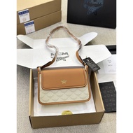 【With Box】Cowhide Version MCM 2-In-1 Envelope Bag 2024 New Women'S Shoulder Bag Crossbody Bag