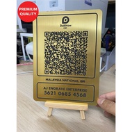 Engrave QR CODE + STAND / MAE PAY SCAN / QR PAY /QR KOD Ewallet