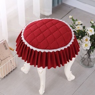 Stool Cushion Cover/Thickened Round Stool Cover Lace Round Stool Cover Multi-Purpose Ruffled Round S
