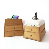 日本豊田産業|TOBIcoBACO 跳箱造型木製迷你收納盒-Rafiki堆疊5層