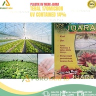 Plastik atap UV 14% lebar 4M tebal 170 micron green house hidroponik