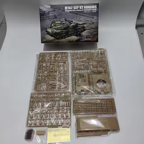 5156 1/35 Tank Model Kit RYE FIELD M1A2 SEP V2 ABRAMS w/Trophy APS & Crows Lp Workable Tracks