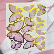 Dekorasi Kupu-kupu Kue Ulang Tahun Lukisan Kertas Buket Decoration Butterfly Toppers Cake Bucket Isi