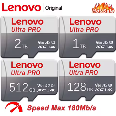 Lenovo 2TB 1TB Nano MicroSD Card Memory Card 512GB 128GB World's Smallest for Hidden Cameras/Drones 