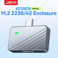 JEYI 2230/2242 M.2 NVMe Direct-attach SSD Enclosure, USB 3.2 10Gbps Direct Plug Aluminum SSD Enclosu