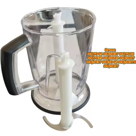 Blender Container +2pcs knife for Braun MQ7045 MQ9087 MQ7025 MQ7035 MQ9005 MQ9027 MQ9037 MQ9045 MQ90