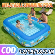 1.2-2.1MInflatable Pool Portable Pool Family Pool Kids Pool Thickened PVC Backyard Pool Beach Pool