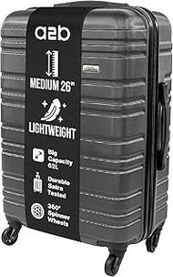ABS Hard Shell 26 Inch Suitcase - Travel Luggage with 4 Spinner Wheels | Telescopic Drag Handle | Ha
