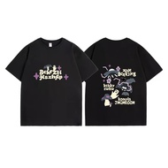 Taiwan Shipping 100% Cotton 210G Bat Short Sleeve T-Shirt Women Top Korean Version Loose 87A