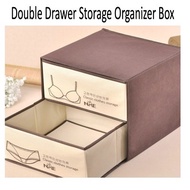 Double Drawer Storage Organizer Box