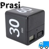 PRASI Countdown Timer, Black Red ABS Flip Timer, Portable Mini Size 15 20 30 60 Minute Preset Digita