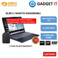 LENOVO IDEAPAD SLIM 5 14AKP10 83HX0094MJ / 83HX0095MJ LAPTOP (RYZEN AI 5 330,16GB,512GB SSD,14"WUXGA