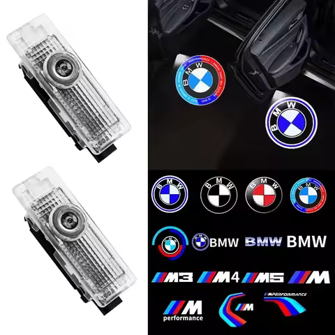 2pcs New LED Car Door Welcome Courtesy Lamp Projector Light For BMW 50th F12 F13 F30 E60 E65 E66 E63