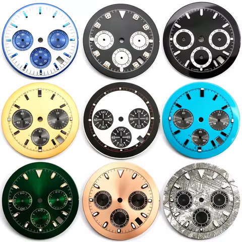 Multiple Style 32.5mm VK63 Watch Dial Chronograph Racing Driver NoLogo For Seiko Daytona VK63 Quartz