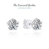 TDG 18K Gold Lab Grown Solitaire Diamond Earring with IGI Certificate