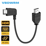 Short Cable HDMI-compatible 90 Degree Angled HDMI 2.0 cable 18CM 4K 60Hz HDR CEC ARC for Digital camera PS5 PS4 pro AP T