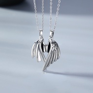 New 2021 Couple Necklace Clavicle Chain Women Devil Protects Angel Devil 1 Pair Lovers Necklace for Women Men Fashion Jewelry