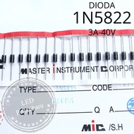 DIODE 1N5822 IN5822 IN 5822 1N MIC 3A 40V MERK DIODE