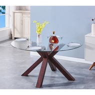 GHBathroom_Mall Delicato โต๊ะรับประทานอาหาร ขนาด140x140x70ซม. รุ่น Harper สีน้ำตาล ร้านค้าเเนะนำ