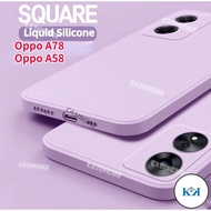 KK Oppo A58 A78 2023 Square Liquid Phone Case For Oppo A78 OppoA78 78A A 78 4G 5G 2023 Silicone Casi