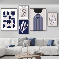 Abstract Aisle Klein Background Wall Sofa Combination Decorative Painting Nordic Simple Painting Blu