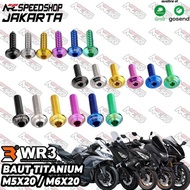 Windshield Bolts Fuel Cap Tank Cover Front Fender Hugger/ Titanium Fairing Body/ Wr3 kawasaki Zx636 