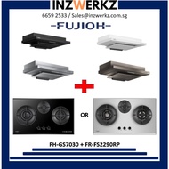 Fujioh Slim Cooker Hood Made in Japan 890mm FR-FS2290RP + Fujioh 3 Burner Hob FH-GS7030SVGL Or FH-GS