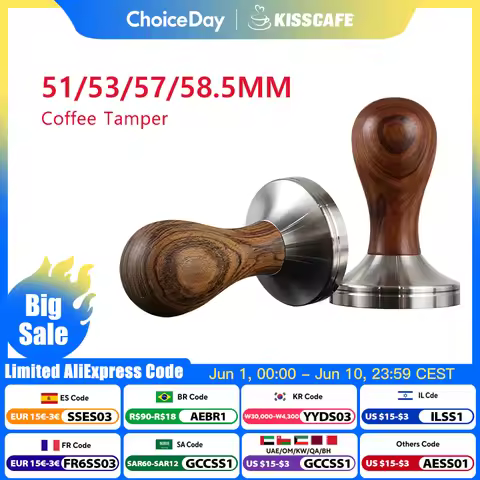 Coffee Tamper 51mm 53mm 57mm 58.5mm Stainless Steel For Delonghi Breville Lelit Barista Espresso Mak