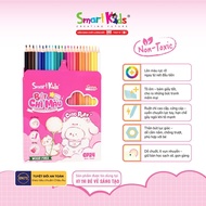 [NEW ARRIVAL] Coco Puff Smartkids Colored Pencils 12/24 Coloring Colors - Cute Design - EN71 Standar