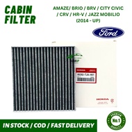 GEAR UP CHARCOAL CABIN FILTER for Amaze Brio BRV City Civic CRV HR-V Jazz Mobilio - 80292-TJA-H01