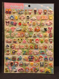 Sanrio 2013年卡通人物大串燒凸面膠貼紙