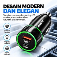 48W ANSTY Car Charger | 2 Port USB Type C PD | Fast Charging | Car Charger