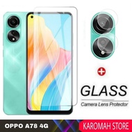 LAYAR Tempered Glass Oppo A78 4G ScreenBENING A78 5G Clear/ Screen Protector + TG Camera
